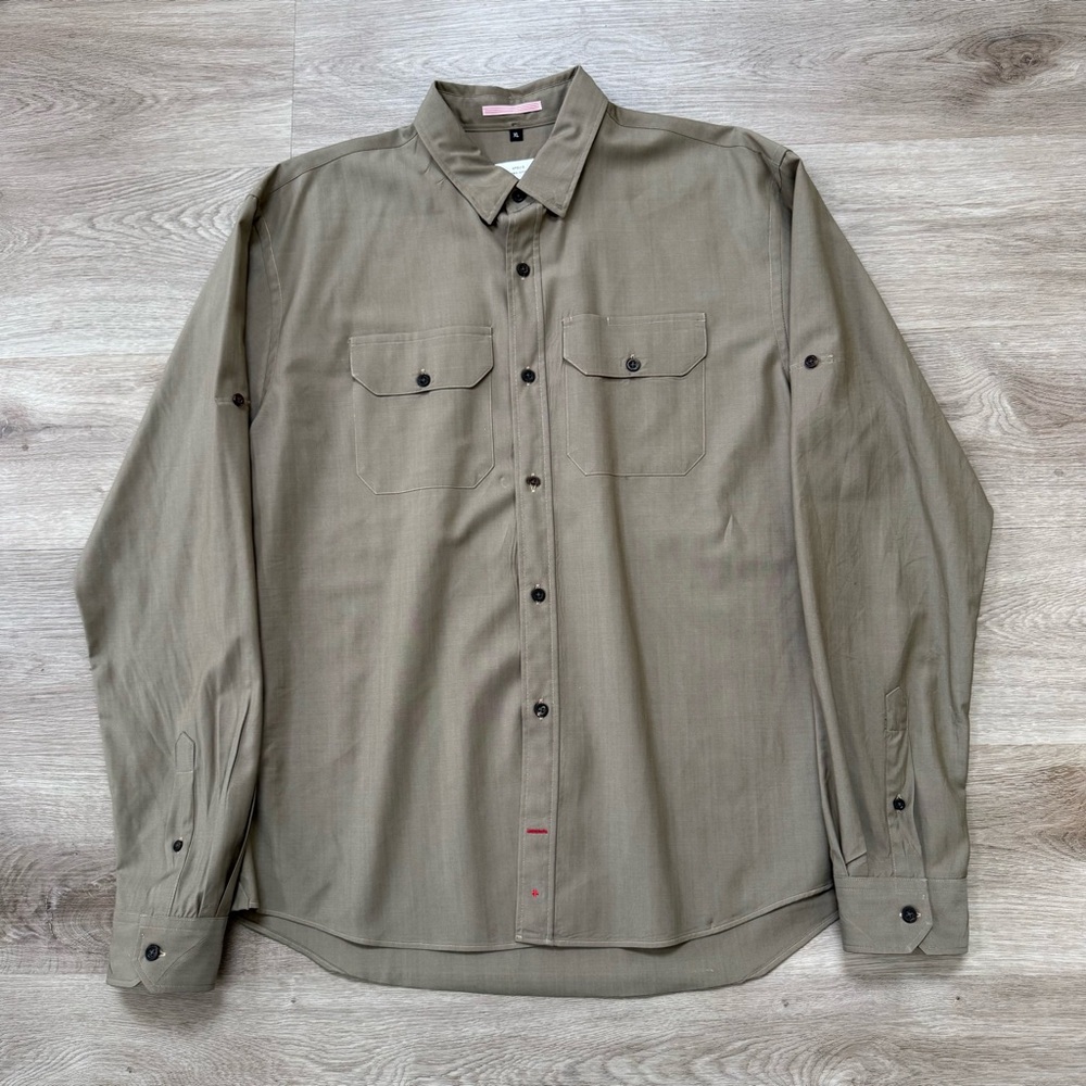 Apolis Global Citizen 100% Merino Wool Military Shirt Men's Size XL *READ DESC*